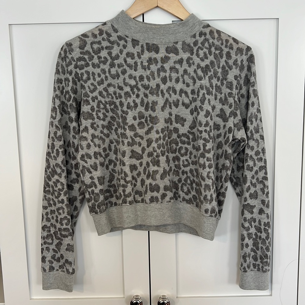 Strut This Leopard Cropped Sweatshirt